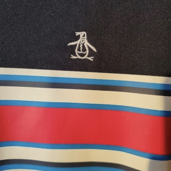 NWOT Original Penguin Striped Navy Track Jacket - Large - Picture 4 of 5